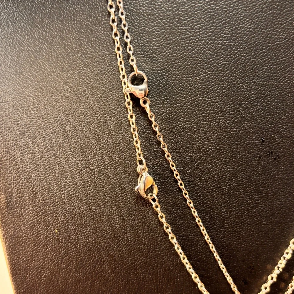 Necklace Set Silver Heart Teardrop Rhinestone Pendant Y2K Coquette